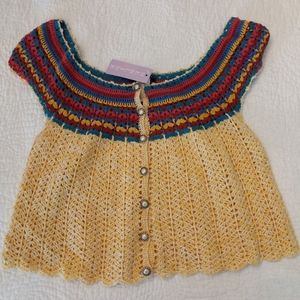 KLD Signature crocheted top